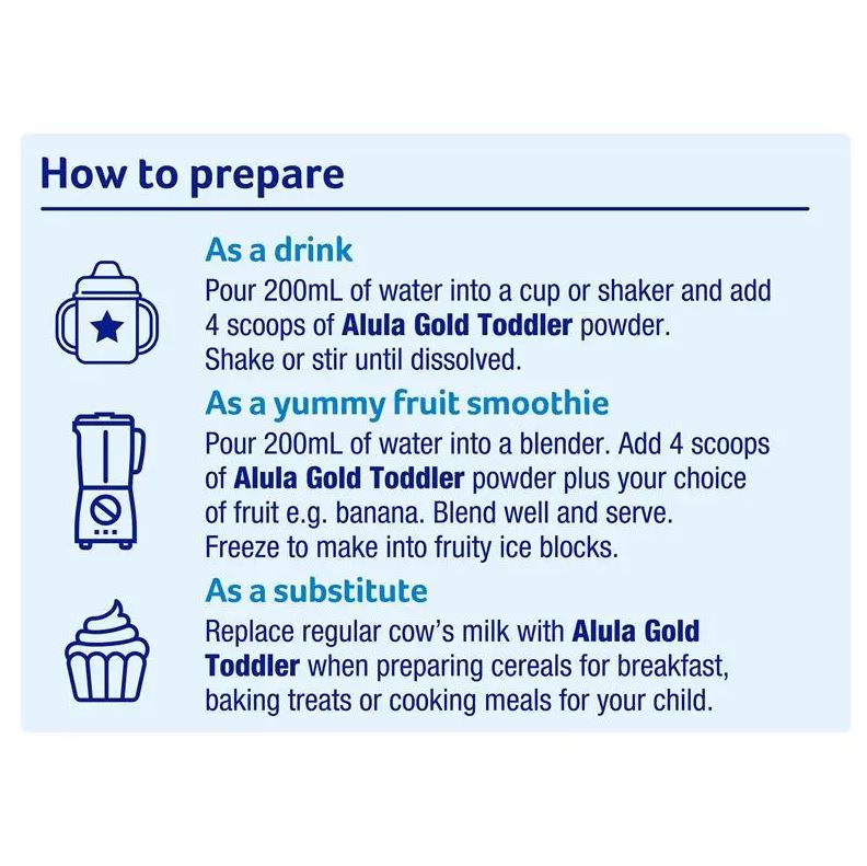 Sữa Alula Gold số 3 Toddler của Úc 900g cho trẻ từ 1-3 tuổi