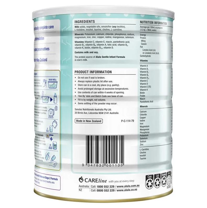 Sữa Alula Original số 1 Newborn Infant 900g (0-6 tháng)