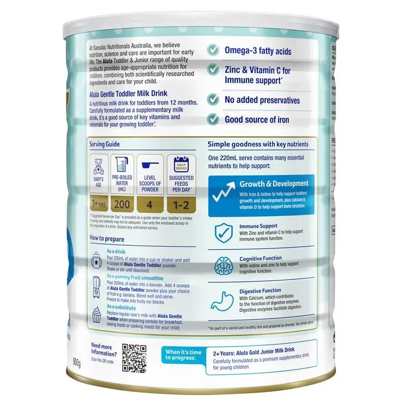 Sữa Alula Original số 3 Toddler 900g (1-3 tuổi)