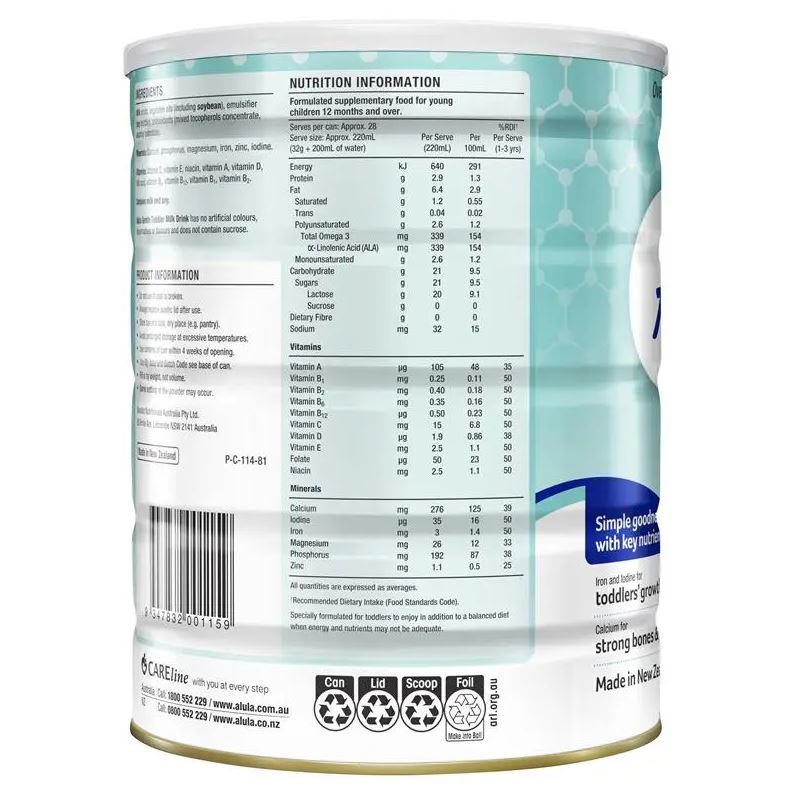 Sữa Alula Original số 3 Toddler 900g (1-3 tuổi)