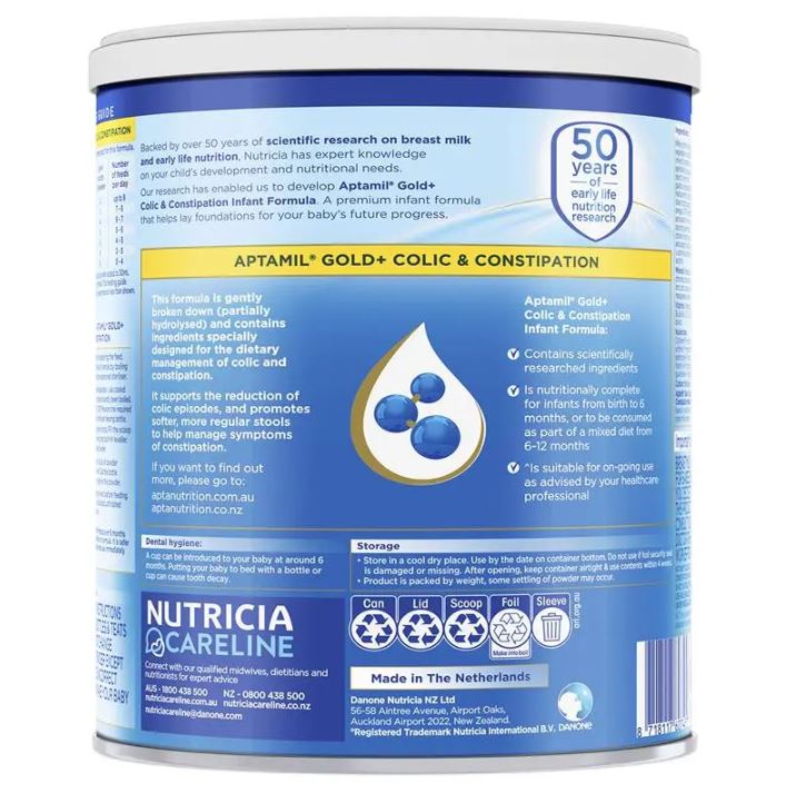 Sữa Aptamil Gold Plus Úc Colic & Constipation (0-12 tháng)