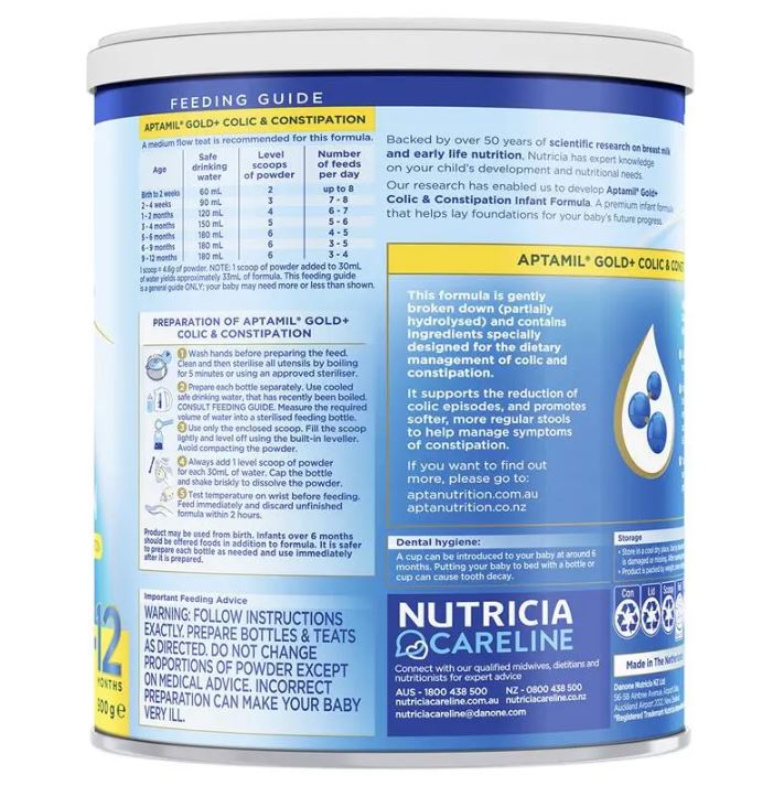 Sữa Aptamil Gold Plus Úc Colic & Constipation (0-12 tháng)