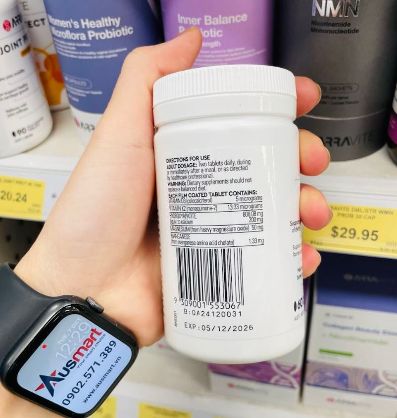 Viên uống bổ xương Arravite Bone Health 60 viên