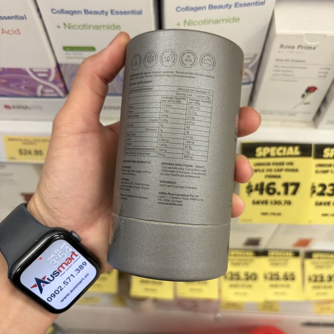 Bột uống hỗ trợ sức khỏe Arravite DNA Ultra NMN Nicotinamide Mononucleotide 2g x 10 gói