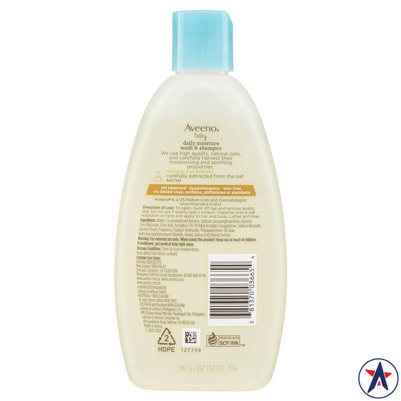 Aveeno Baby Daily Moisture Lightly Scented Wash & Shampoo