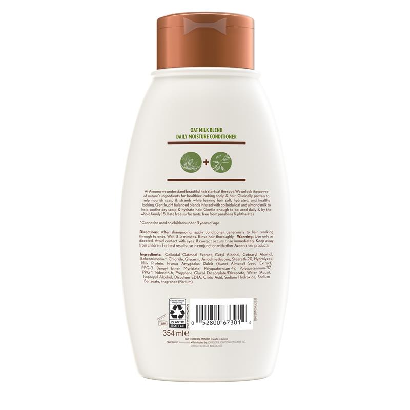 Dầu xả cho tóc khô và hư tổn Aveeno Oat Milk Blend Moisturising Conditioner For Dry & Damaged Hair