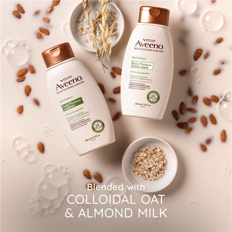 Dầu xả cho tóc khô và hư tổn Aveeno Oat Milk Blend Moisturising Conditioner For Dry & Damaged Hair