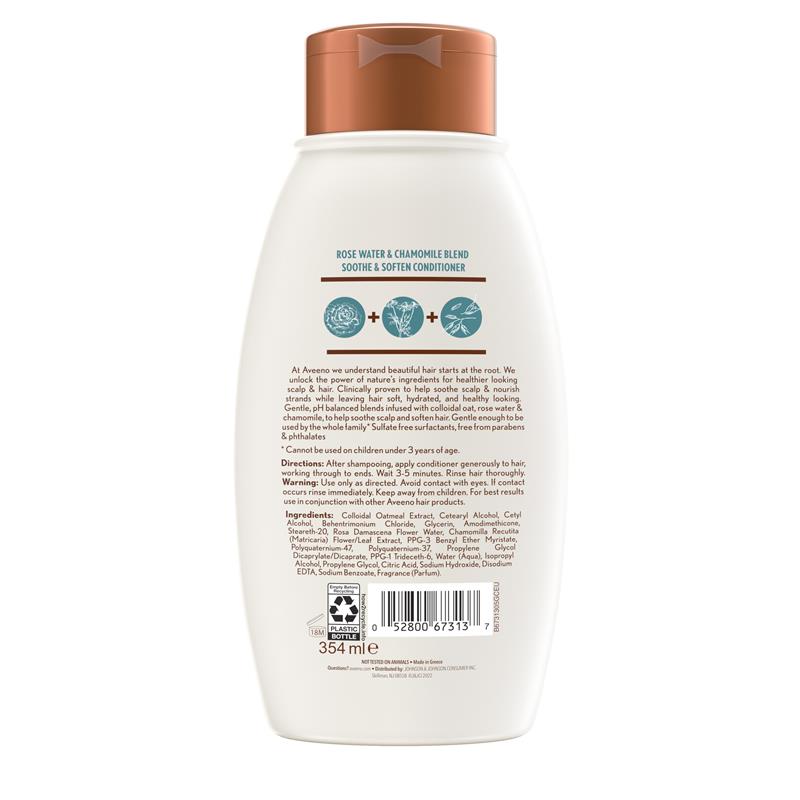 Dầu xả cho tóc khô Aveeno Rose Water & Chamomile Conditioner