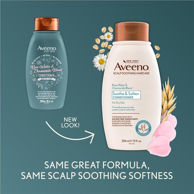 Dầu xả cho tóc khô Aveeno Rose Water & Chamomile Conditioner