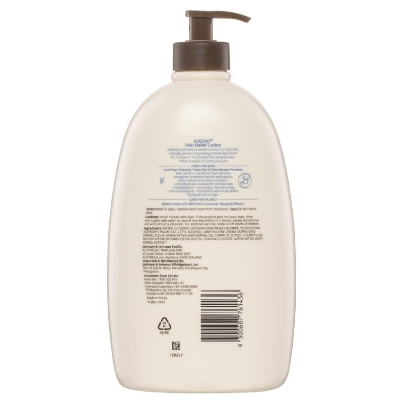 Sữa dưỡng thể Aveeno Skin Relief Moisturising Fragrance Free Body Lotion