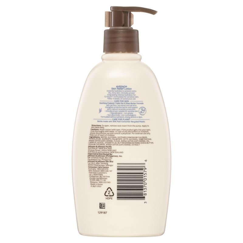 Sữa dưỡng thể Aveeno Skin Relief Moisturising Fragrance Free Body Lotion