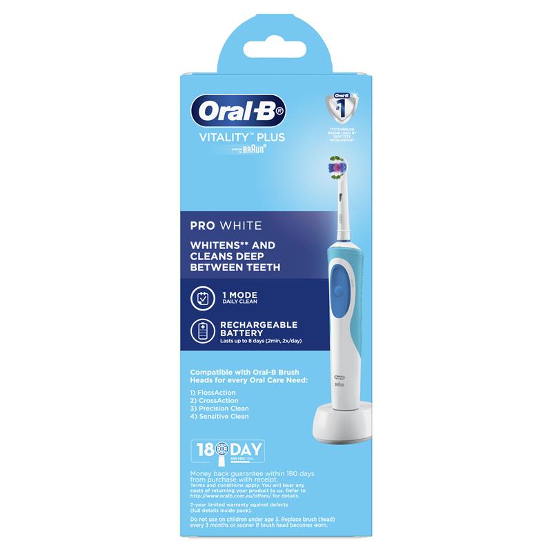 Bàn chải điện Oral B Vitality Plus Pro White