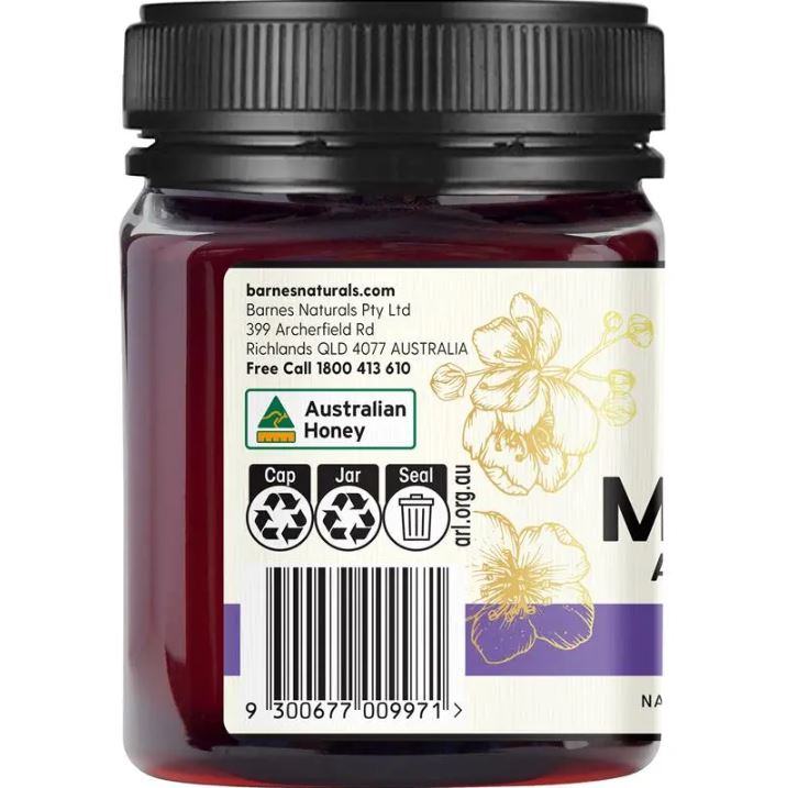 Mật ong Manuka Úc Barnes Naturals MGO 100+ Australian Honey