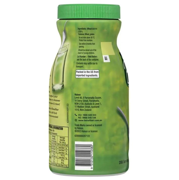 Bột bổ sung chất xơ tự nhiên Benefiber Natural Fibre Supplement