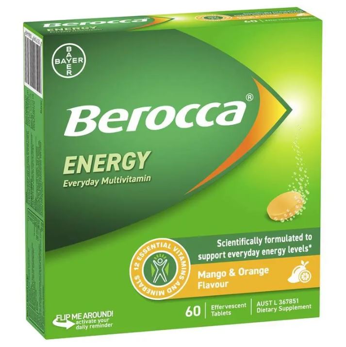 Vitamin tổng hợp Berocca Mango & Orange Effervescent