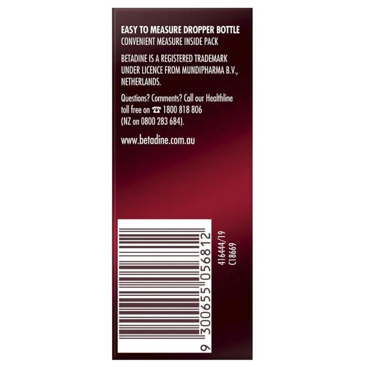 Nước súc miệng cô đặc trị đau họng Betadine Sore Throat Gargle