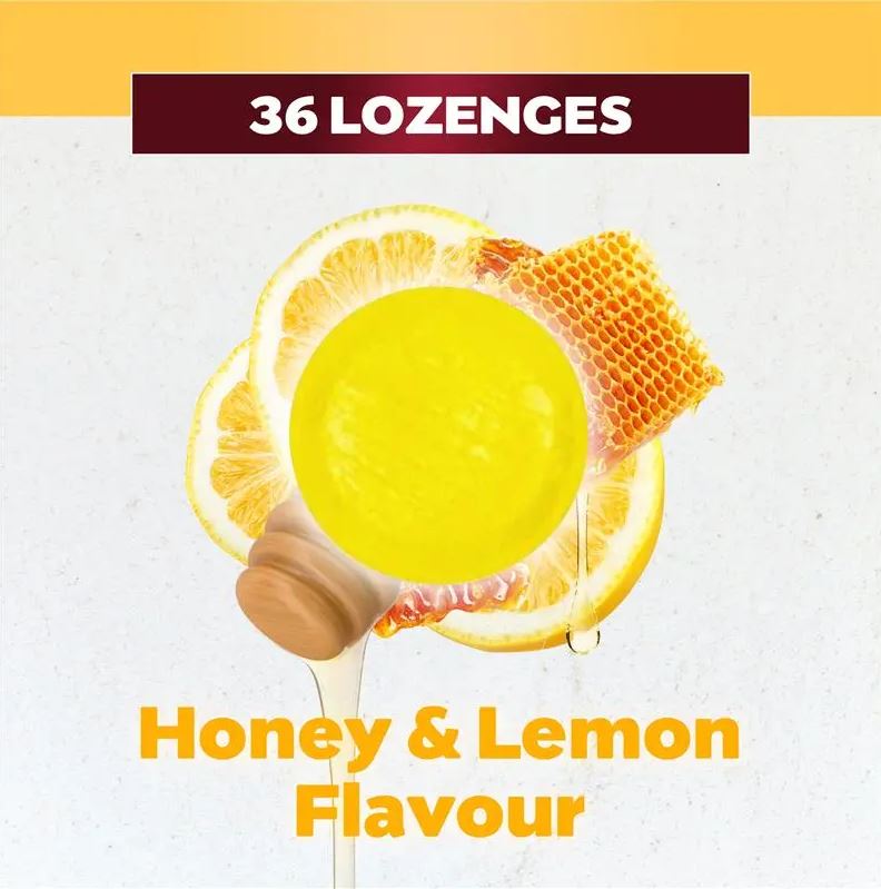 Viên ngậm trị viêm họng Betadine Sore Throat Lozenges Soothing Honey & Lemon