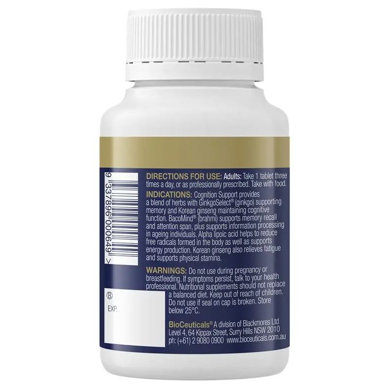 Hỗ trợ chức năng nhận thức Bioceuticals Cognition Support 60 viên