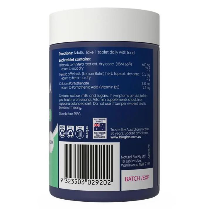 Viên uống hỗ trợ an thần Bioglan Ashwagandha Plus
