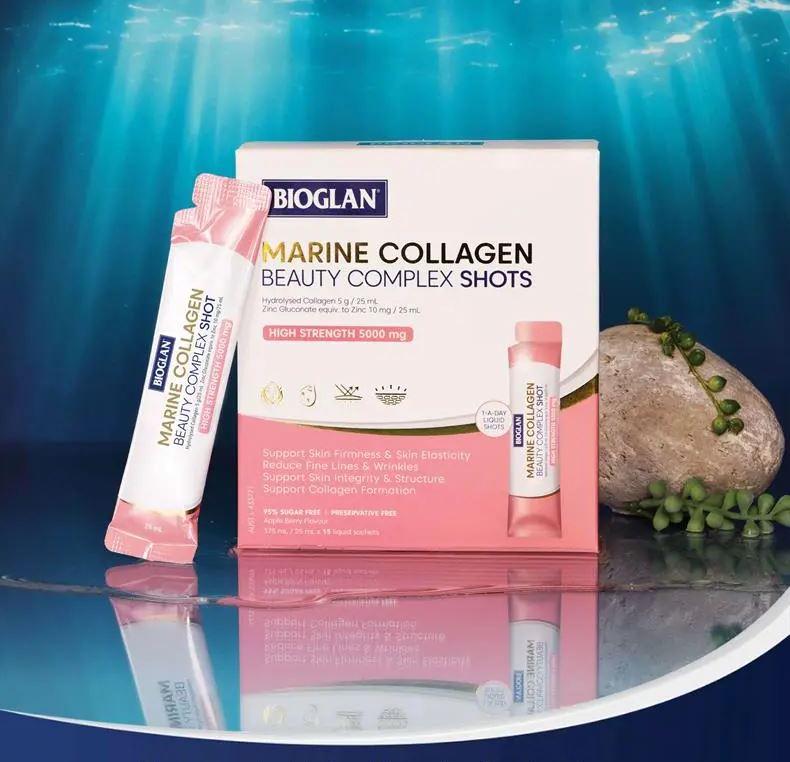 Collagen dạng nước Bioglan Marine Collagen Beauty Complex Shots