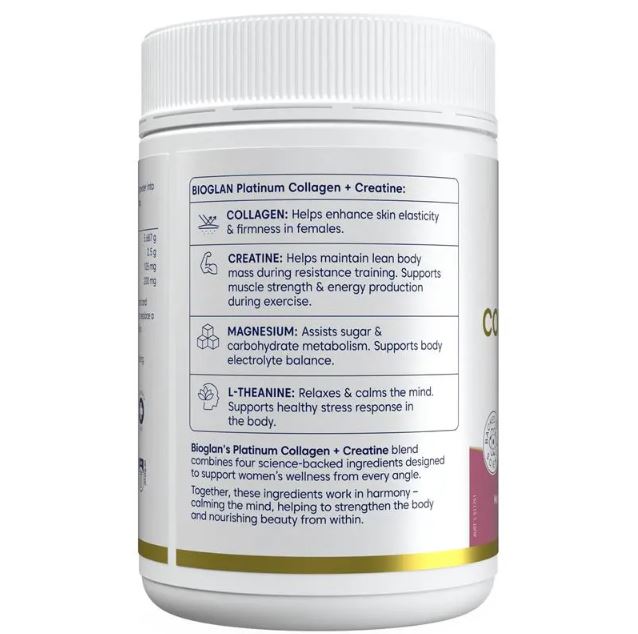 Bột collagen Bioglan Platinum Collagen + Creatine 300g