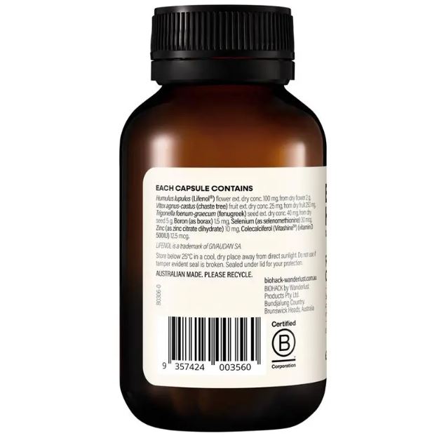 Viên uống hỗ trợ nội tiết tố và tăng năng lượng cho nữ Wanderlust BioHack Female Longevity Complex 60 viên