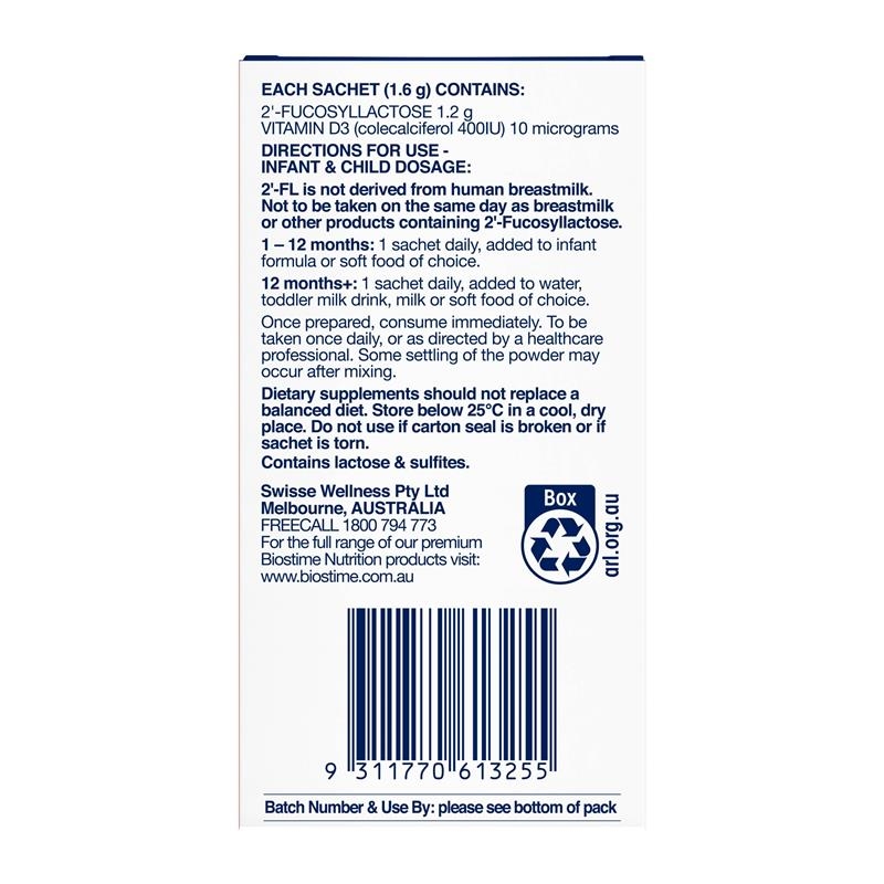 Bột tăng đề kháng cho bé Biostime 2 FL HMO ProBOOST + VIT D 1.6g x 28 gói