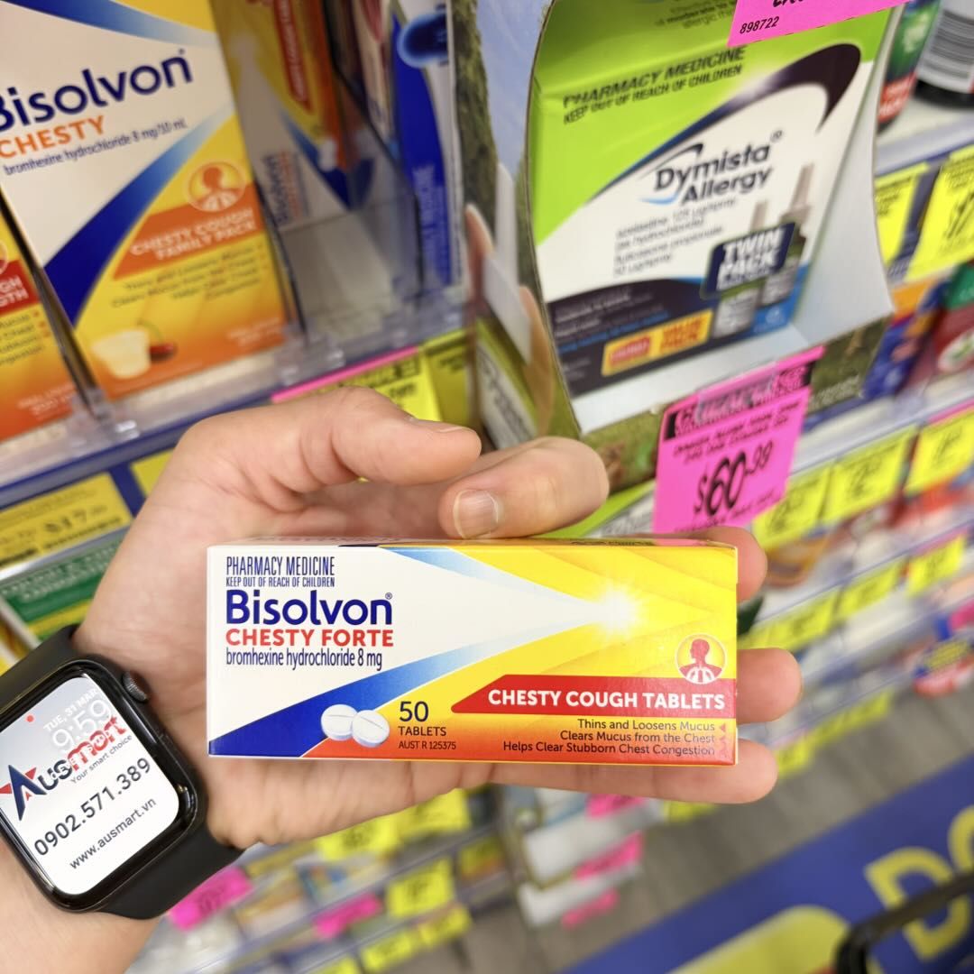 Viên uống tiêu đờm mạnh Bisolvon Chesty Forte Cough