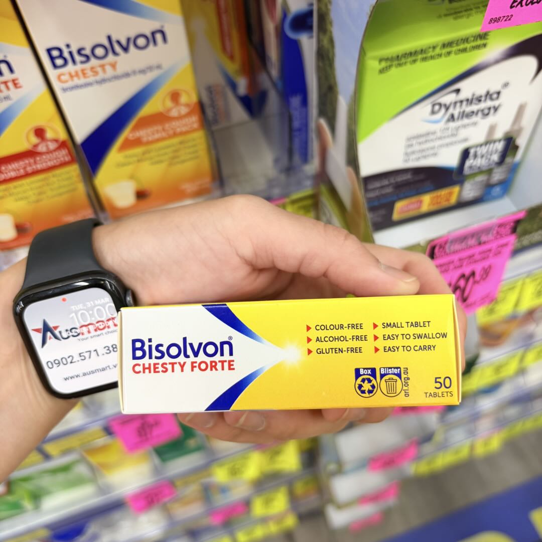 Viên uống tiêu đờm mạnh Bisolvon Chesty Forte Cough