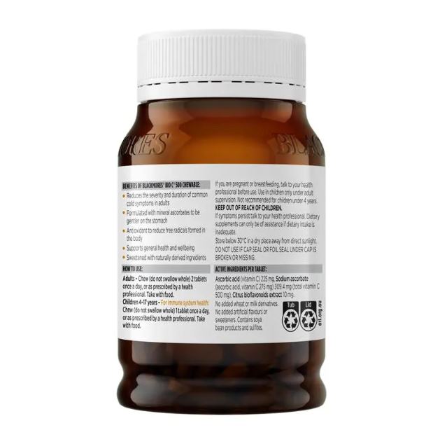 Kẹo bổ sung vitamin C Blackmores Bio C Chewable 500mg