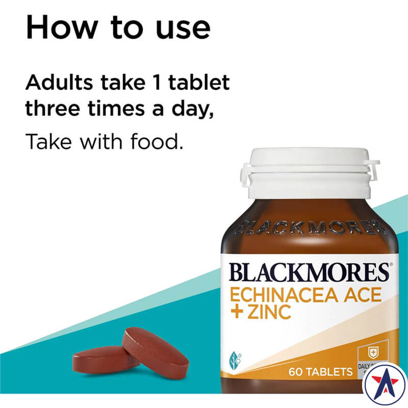 Viên uống hỗ trợ miễn dịch Blackmores Echinacea Ace + Zinc