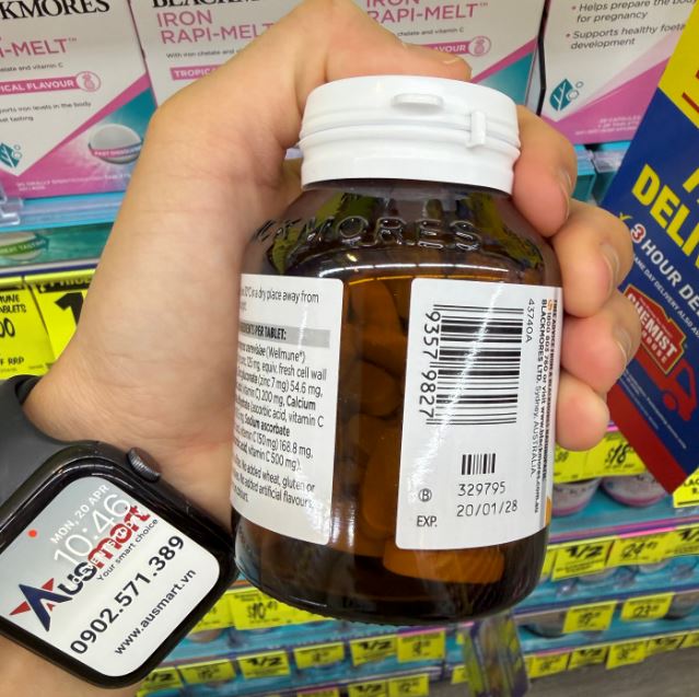 Viên uống bổ sung vi sinh đường ruột Blackmores Gut Immune Biotic 60 viên