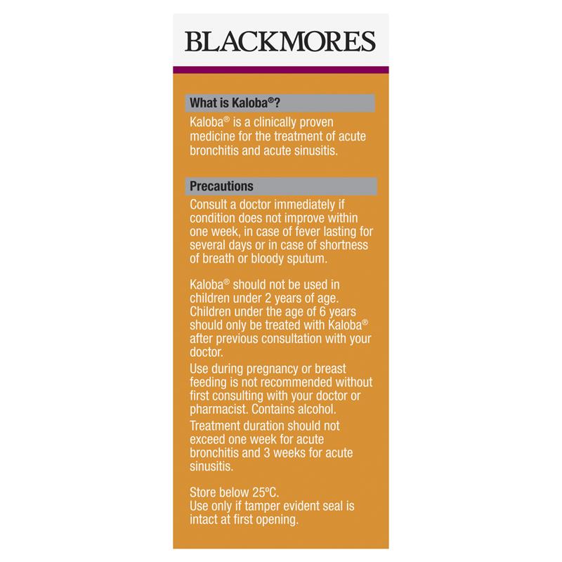 Blackmores Kaloba Acute Bronchitis Sinusitis trị viêm xoang 50ml | Xuất xứ Úc (Australia)