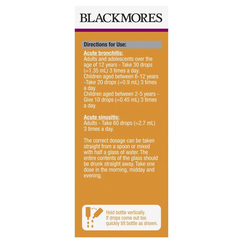 Blackmores Kaloba Acute Bronchitis Sinusitis trị viêm xoang 50ml | Nhập khẩu chính hãng từ Úc
