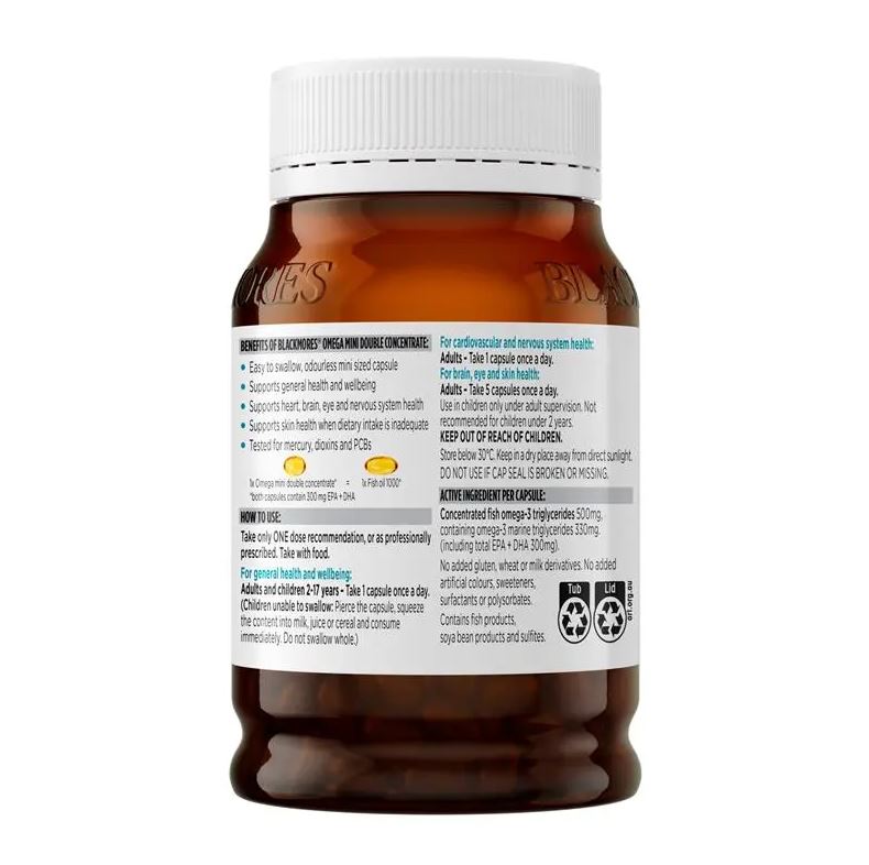 Dầu cá Blackmores Omega Mini Double Concentrate