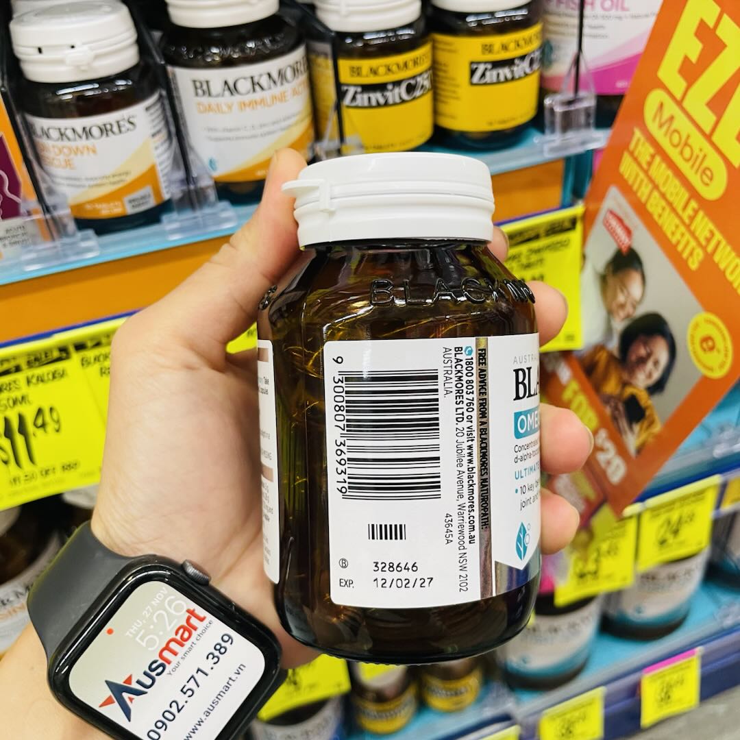 Viên uống bổ sung omega 3 hàm lượng cao Blackmores Omega Platinum