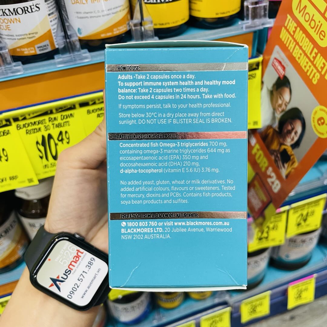 Viên uống omega 3 Blackmores Omega Platinum mini 50 viên