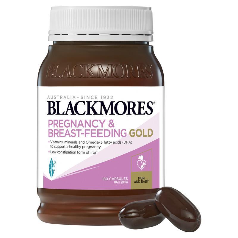 Blackmores Pregnancy & Breast Feeding Gold cho bà bầu 180 viên | Mua sắm hàng Úc tại Ausmart