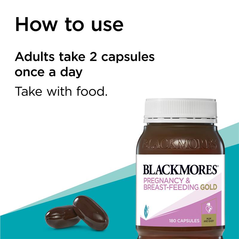 Blackmores Pregnancy & Breast Feeding Gold cho bà bầu 180 viên | Hàng xách tay Úc