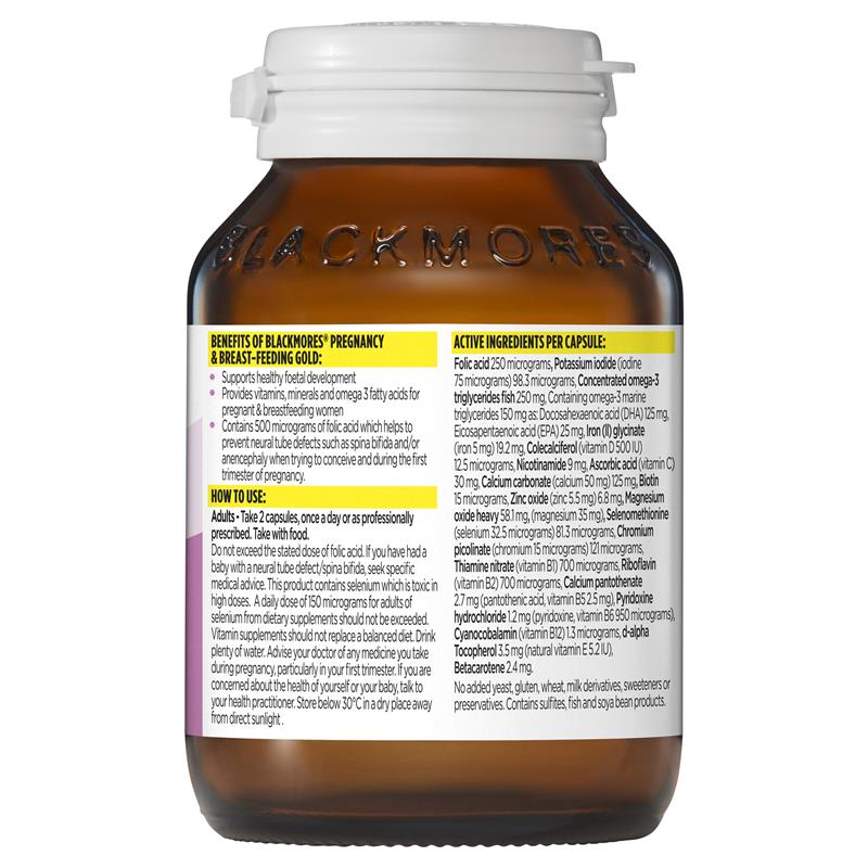 Blackmores Bầu Pregnancy & Breast Feeding Gold của Úc 60 viên | Sản phẩm Úc