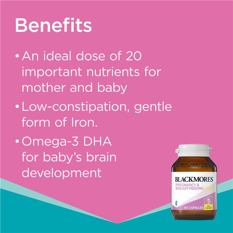 Blackmores Bầu Pregnancy & Breast Feeding Gold của Úc 60 viên | Mua sắm hàng Úc tại Ausmart
