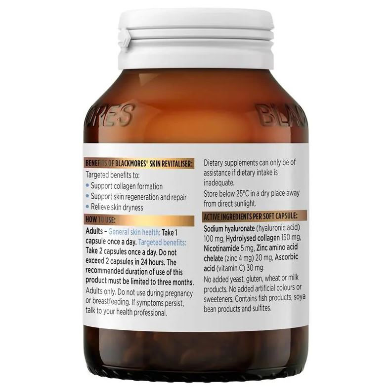 Viên uống đẹp da Blackmores Skin Revitaliser 60 viên