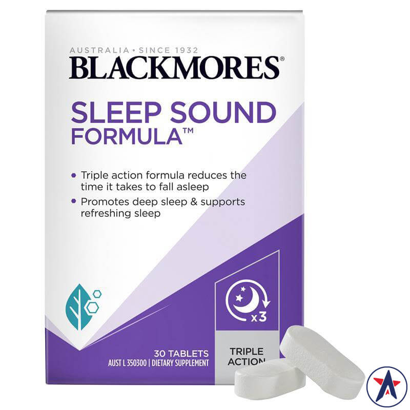 Blackmores Sleep Sound Formula hỗ trợ ngủ & giúp ngủ ngon 30 viên | Mua sắm hàng Úc tại Ausmart