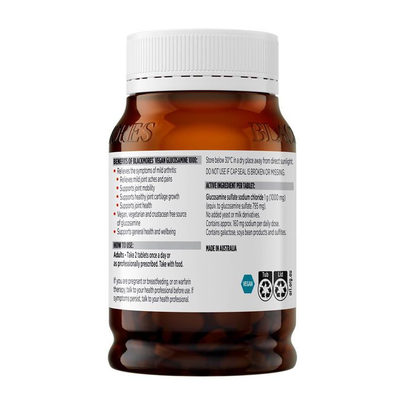 Viên bổ xương khớp Blackmores Vegan Glucosamine 1000mg thuần chay