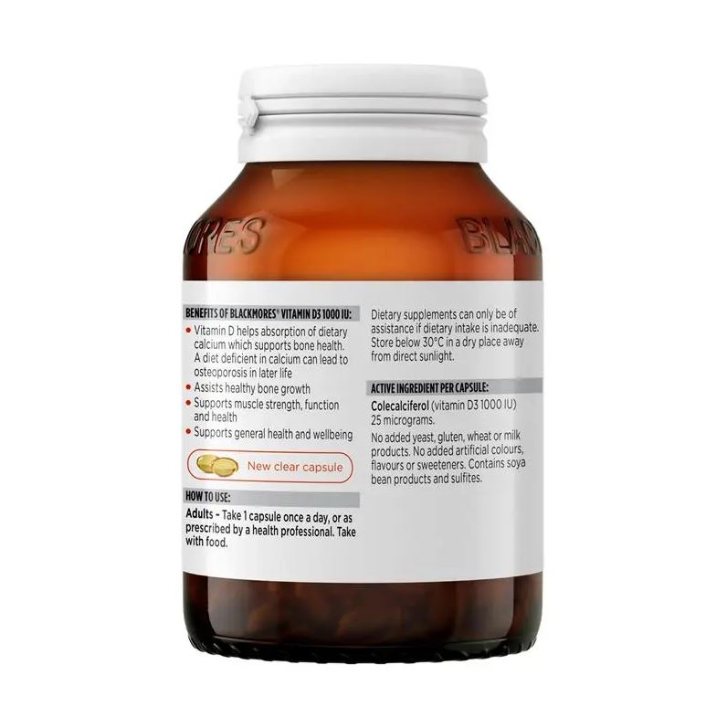 Viên uống bổ sung Vitamin D3 1000IU Blackmores