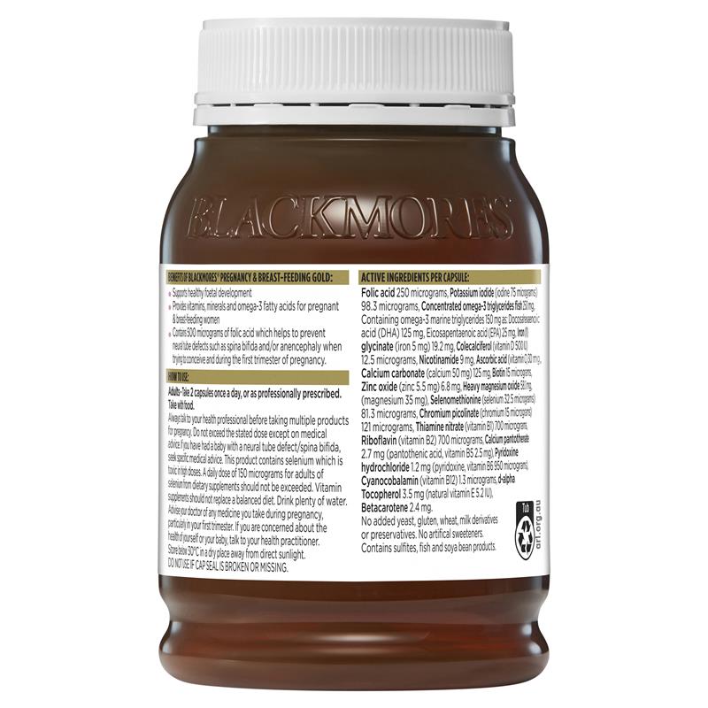 Blackmores Bầu Pregnancy & Breast Feeding Gold của Úc