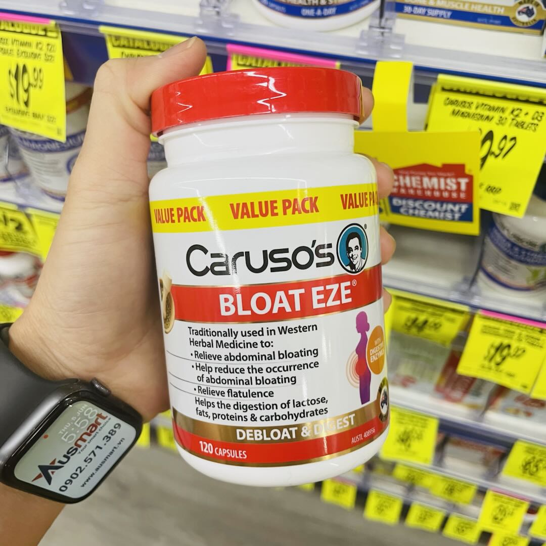 Viên uống hỗ trợ tiêu hóa Caruso's Bloat Eze