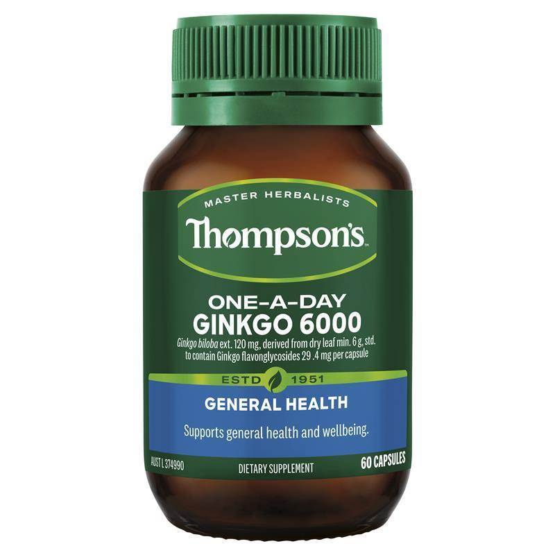 Bổ não Thompson's One A Day Ginkgo 6000mg của Úc 60 viên | Xuất xứ Úc