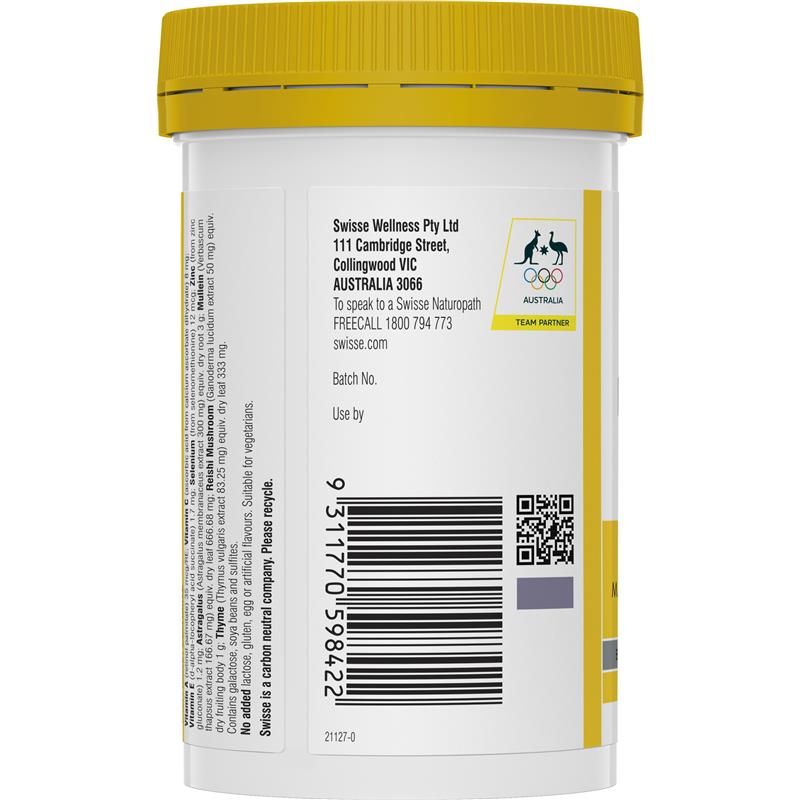 Swisse Ultiboost Lung Health Support bổ phổi của Úc 90 viên