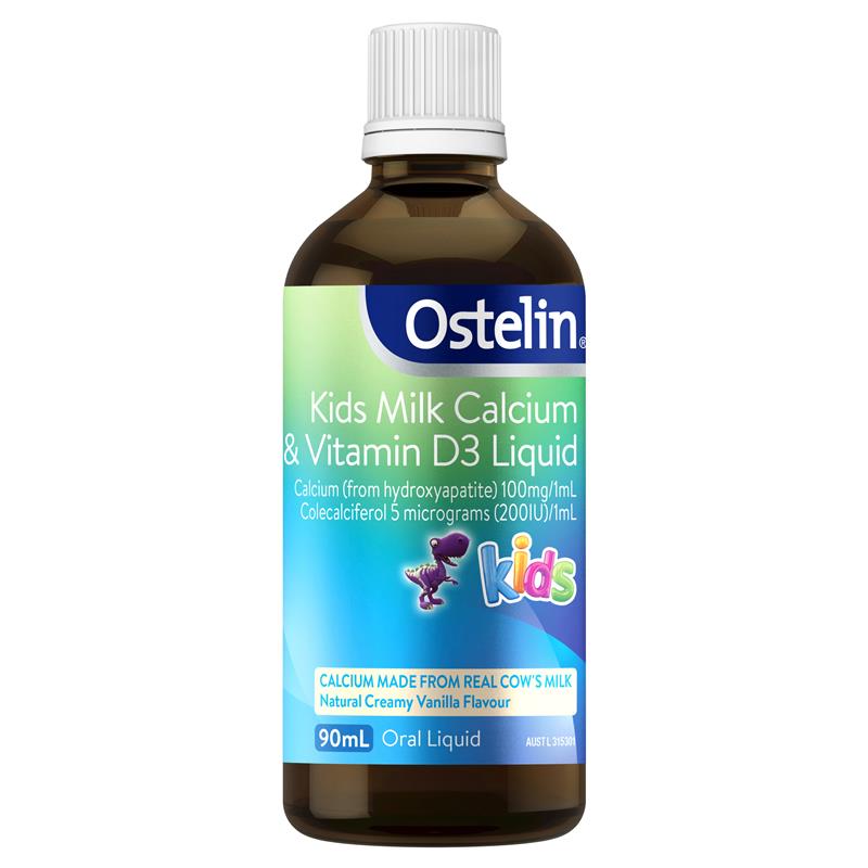 Canxi Ostelin Calcium Vitamin D3 cho bé dạng nước Kids Milk Úc 90ml